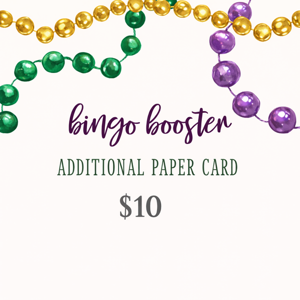 Bingo Booster: Additional Paper Bingo Cards